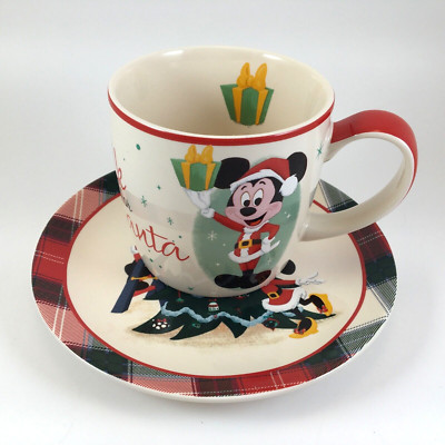 Mickey & Minnie Mug and Plate Vintage Cookies and Milk for Santa Disney Parks | eBay US