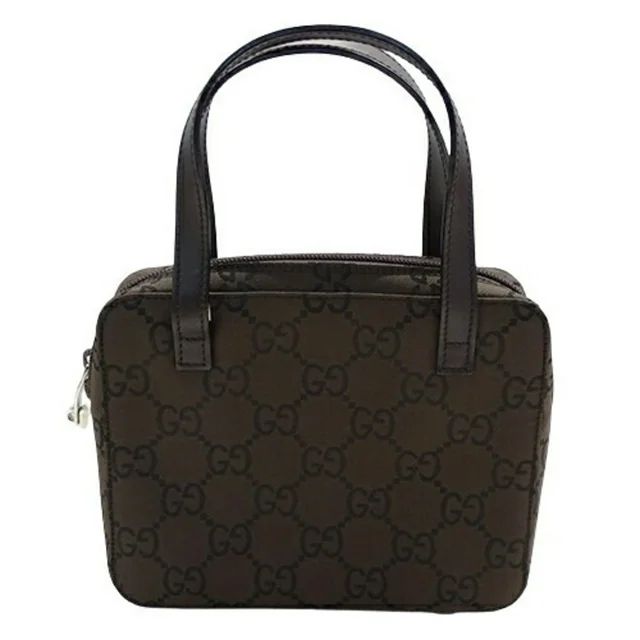 Pre-Owned GUCCI Bag Women's Handbag Leather GG Nylon Dark Brown 007・2005 (Good) | Walmart (US)