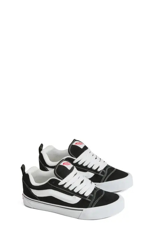 Vans Knu Skool Suede Low Top Sneaker in Black/true White at Nordstrom, Size 12.5 Women's | Nordstrom