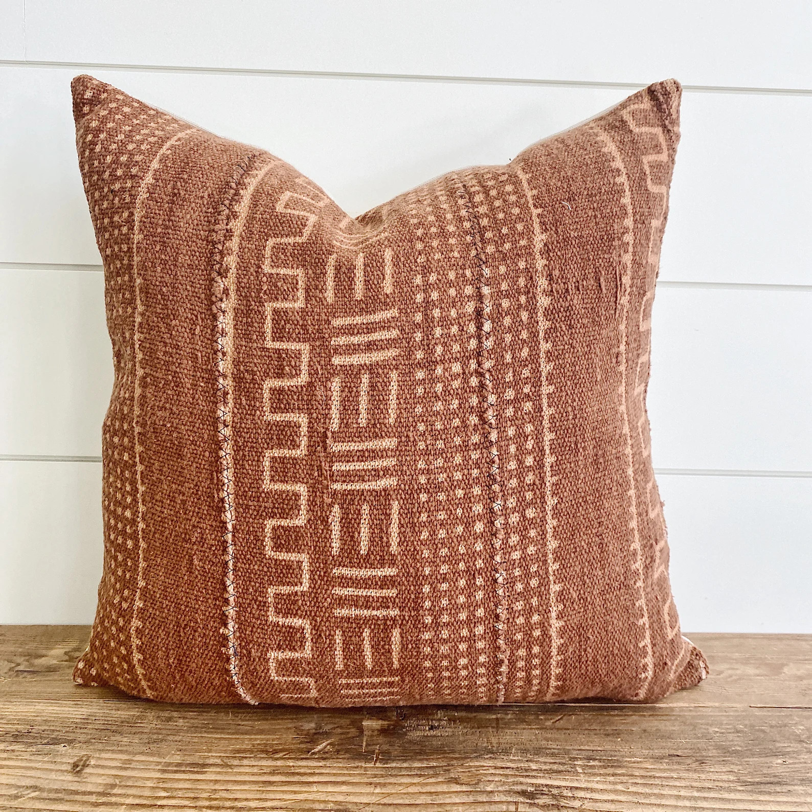 BLAIZE || Authentic Africa Mud Cloth Pillow Cover • Rust Mud Cloth Pillow • Rust Pillow • R... | Etsy (US)