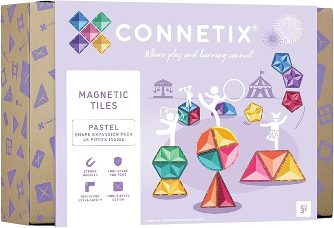 CONNETIX Pastel Shape Expansion Pack, 48 Pieces | Amazon (US)