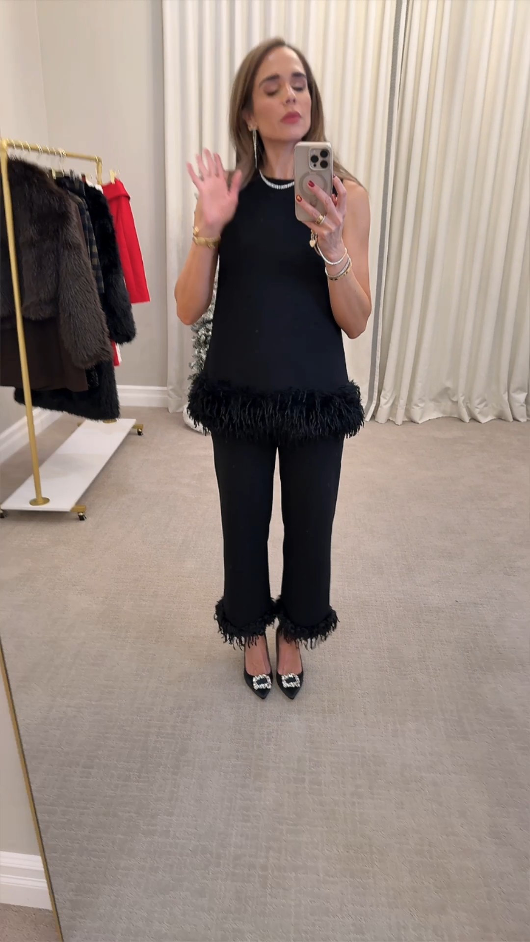 What I wore for hosting a Christmas party (Favorite Things Party) for a group of us school Moms tonight! Soo much fun! 🤩 

#LTKootd #LTKHoliday #LTKmomlife