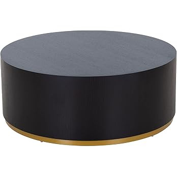 Leisure Zone Round Coffee Table Side Table for Living Room Fully Assembled,35.1x35.1x13.7,Black | Amazon (US)