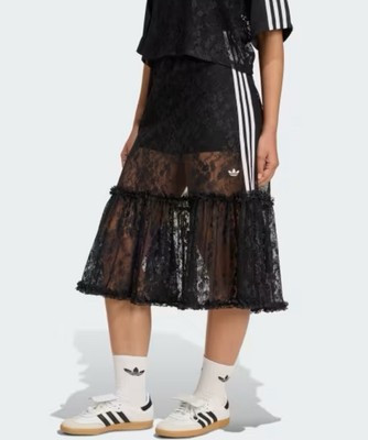 Adidas Originals Black Lace Festival Skirt New Season! M NWT 100% Authentic | eBay US