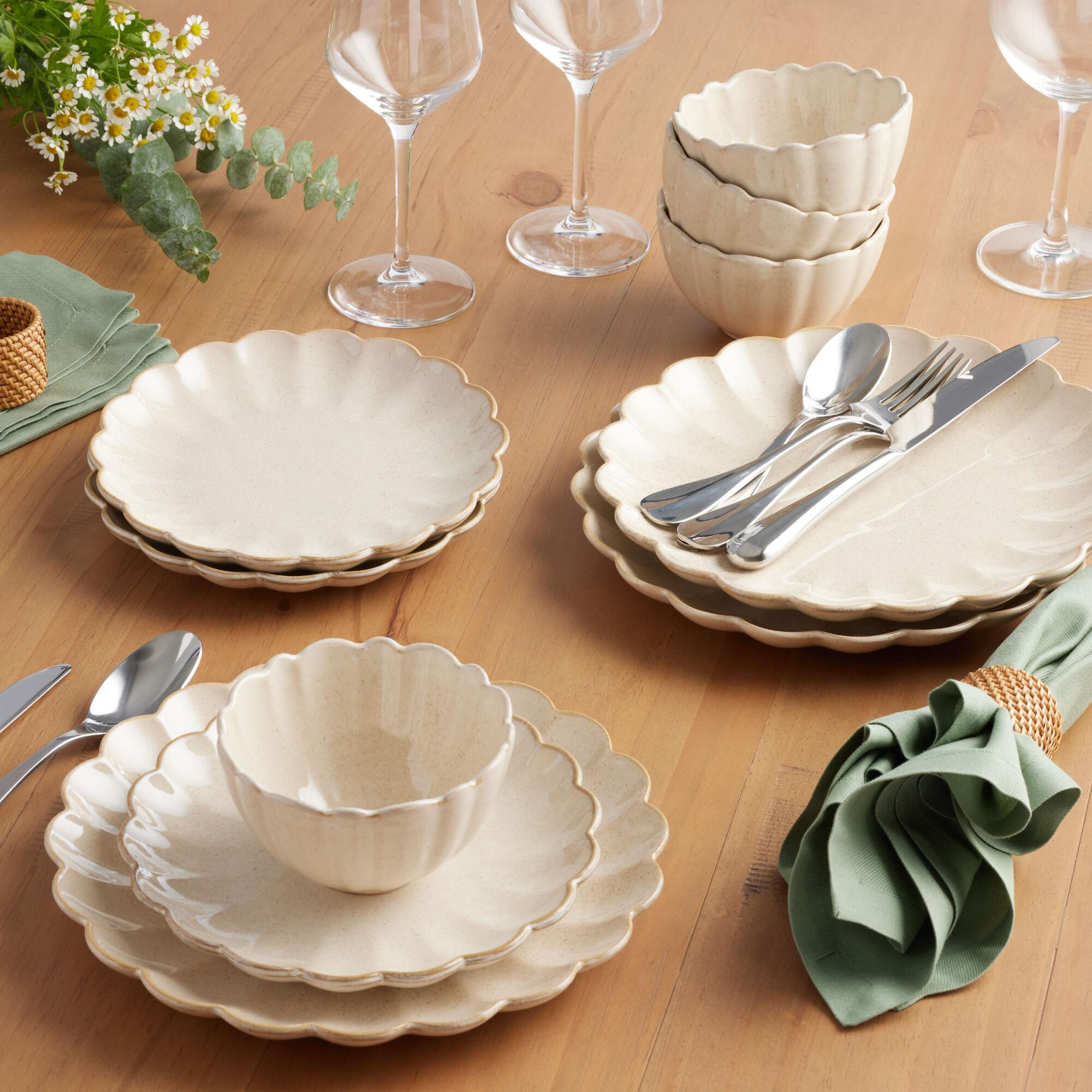 Scallop Rim Speckled Dinnerware Collection | World Market