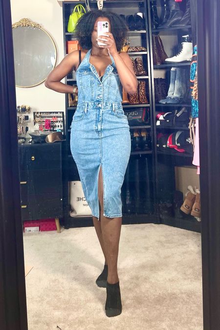 Viral Target Denim Dress!!!! Great for Spring and Summer. Wearing a size 8.

#LTKstyletip #LTKfindsunder50 #LTKsalealert