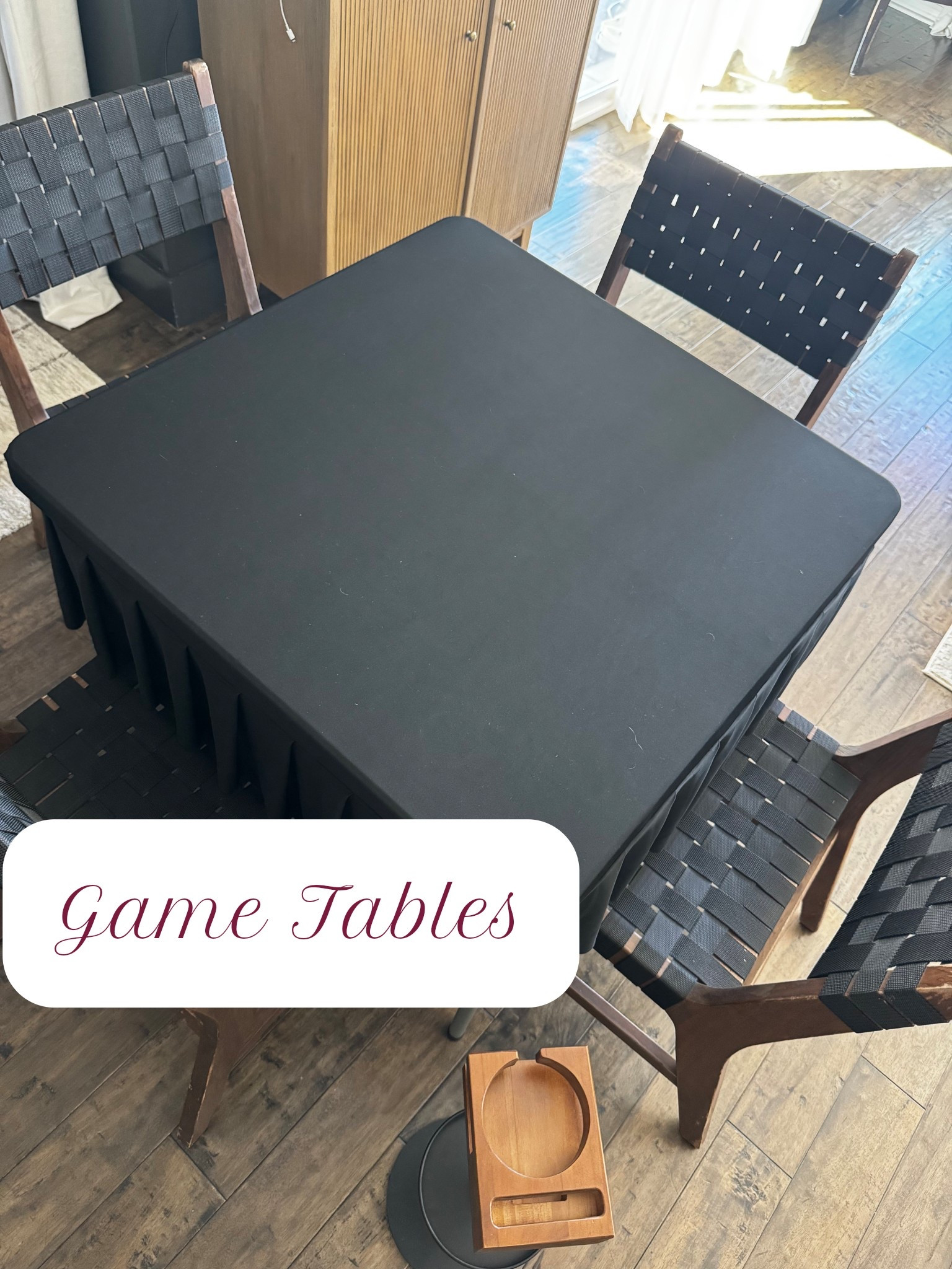Linking my pop up table for those who need a table you can store away in garage or closet or transport to game night. Also link in real furniture that works as a game table in case you are ready to make your own game room. 
#mahjong
#mahjongroom 

#LTKHome