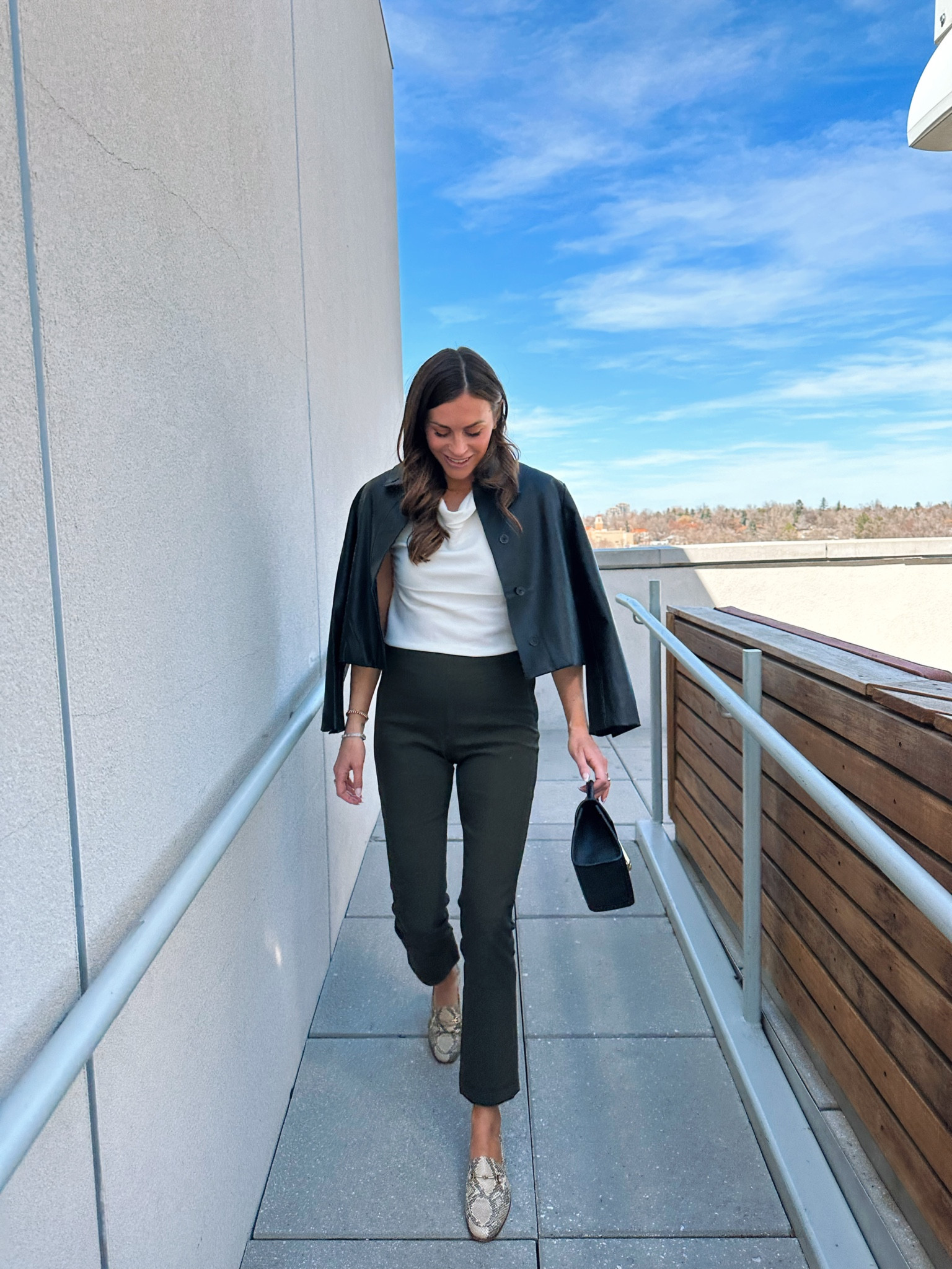 Code CLAIRE20 towards MMLaFleur (full-priced) items. Top & jacket TTS (wearing small) and size up one in pants (wearing an 8)

#LTKsalealert #LTKworkwear #LTKstyletip