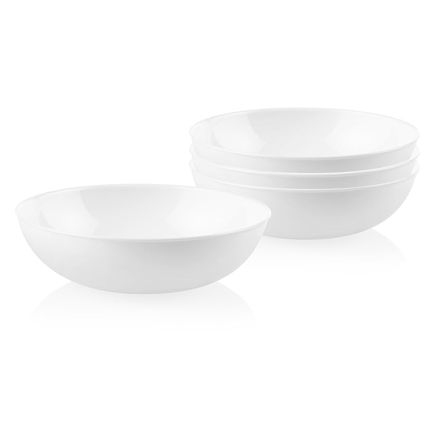 Corelle 4-Pc Meal Bowls Set Service for 4, Durable and Eco-Friendly 9-1/4-Inch Glass Bowls, Compa... | Amazon (US)
