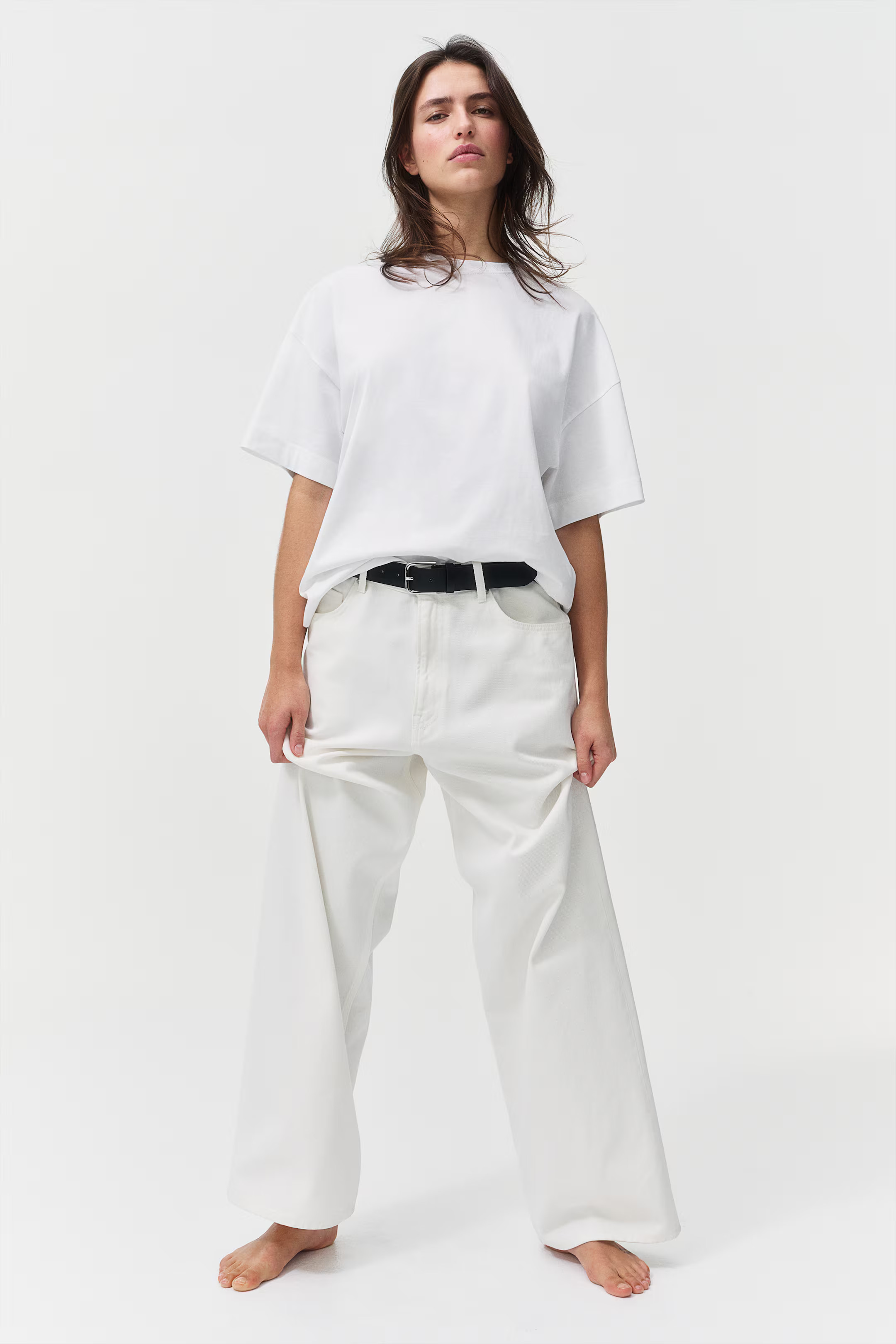 Oversized T-shirt - White - Ladies | H&M US | H&M (US + CA)