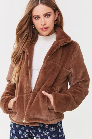 Zip-Up Faux Fur Jacket | Forever 21 (US)