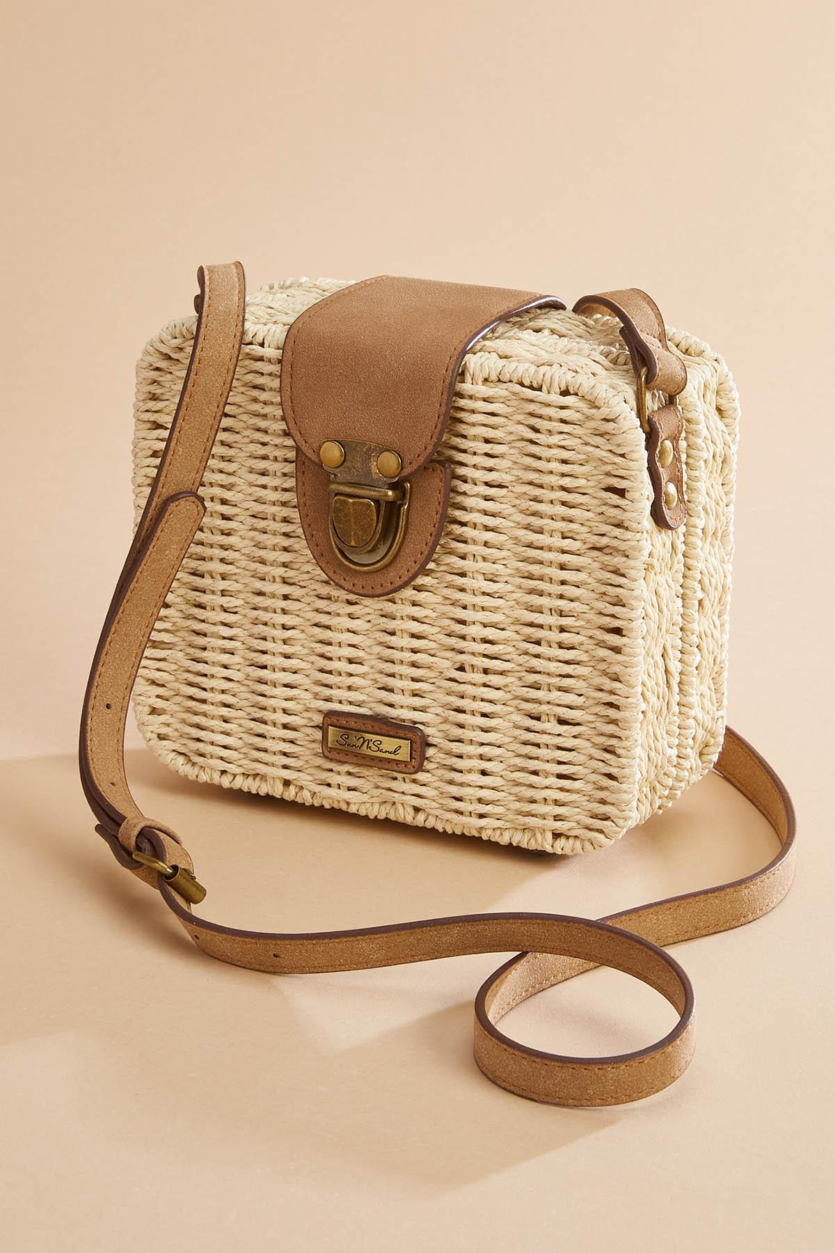 straw box crossbody | Versona