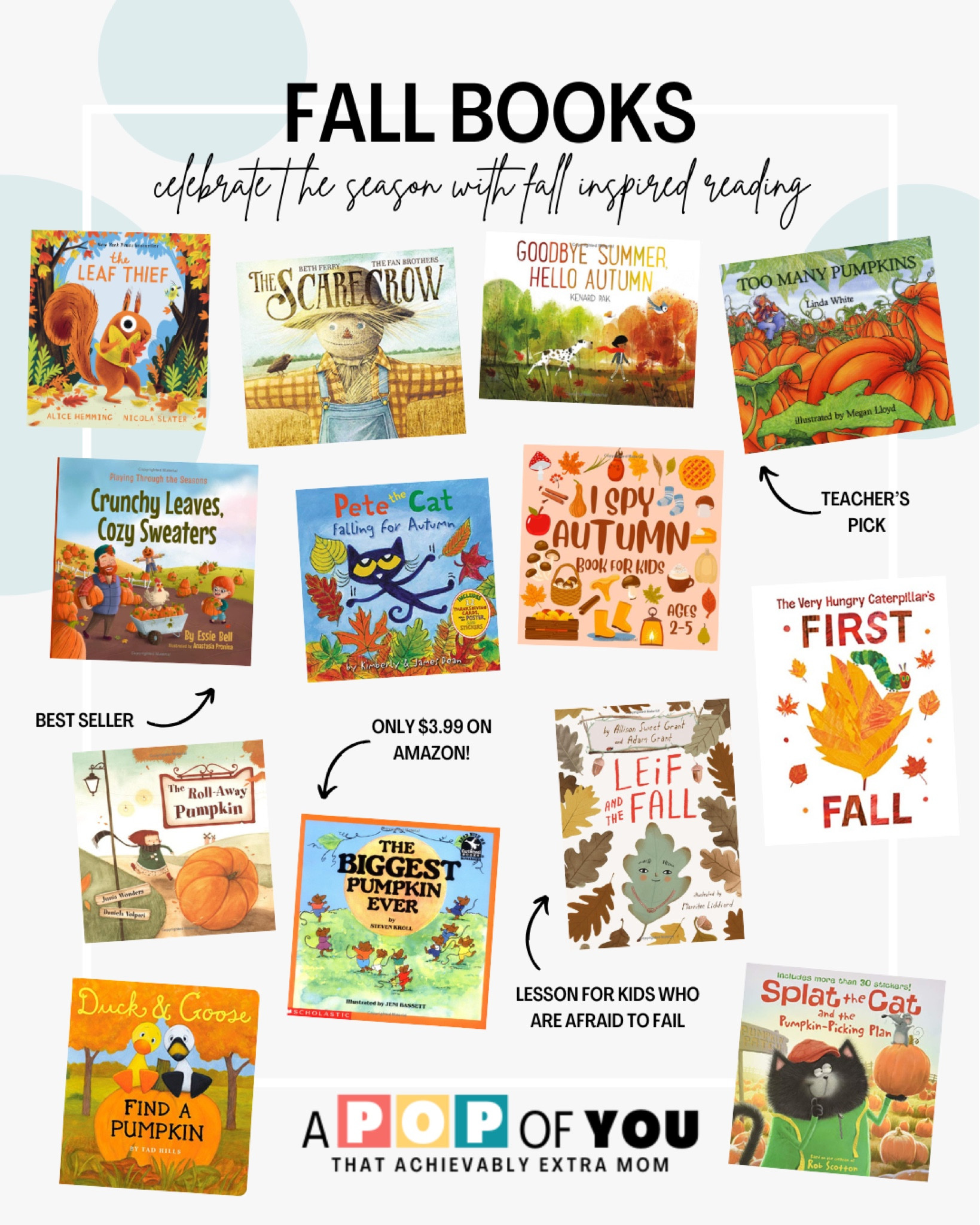 A round-up of fall children’s book favorites perfect for cozy-ing up with your little one and reading all season long!

Includes Amazon Best Sellers, teacher’s picks, and childhood favorites for toddlers and big kids alike.

#LTKkids #LTKSeasonal #LTKfamily