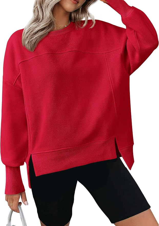 BTFBM Womens Crewneck Sweatshirts Fleece Pullover | Amazon (US)