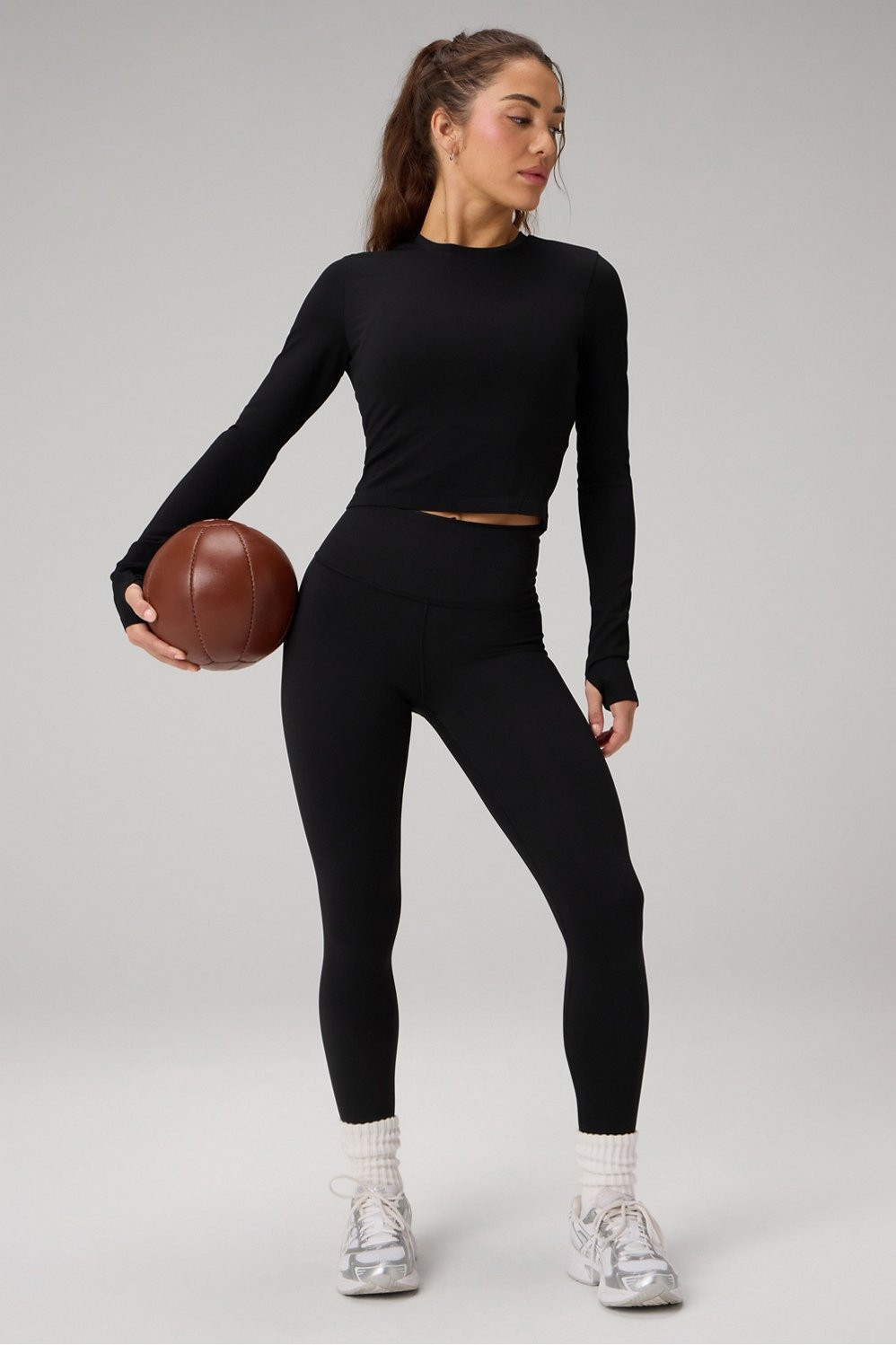 Feather Tech+ Cropped Long-Sleeve Top | Fabletics