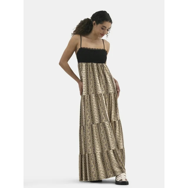 No Boundaries Crochet Lace Maxi Dress, Women's | Walmart (US)
