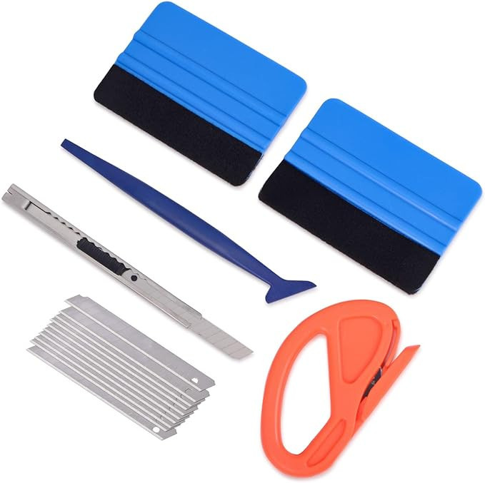 Gomake Vehicle Vinyl Wrap Window Tint Film Tool Kit Include 4 Inch Felt Squeegee, Retractable 9mm... | Amazon (US)