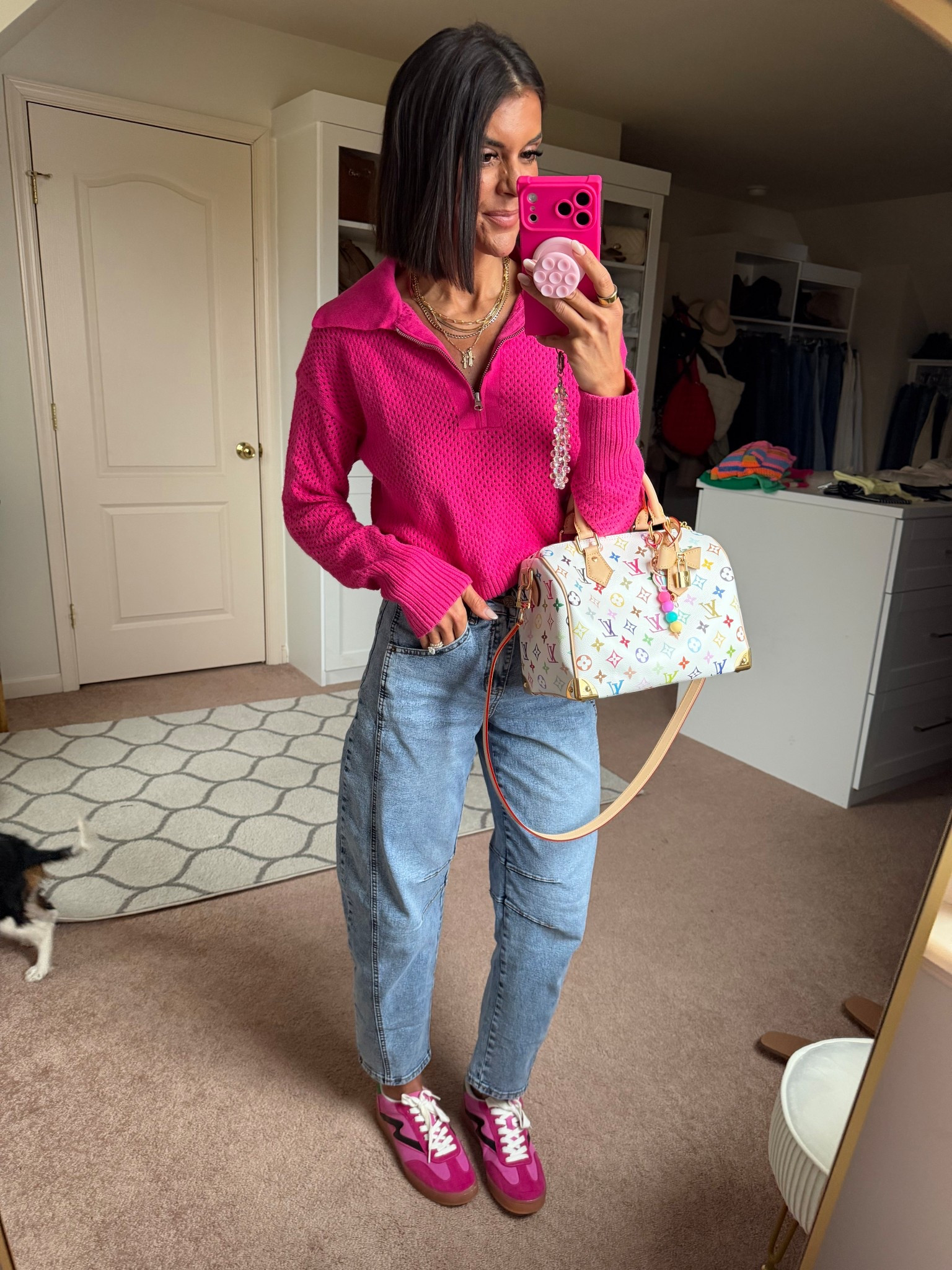 Today’s fit! Size small in sweater
Xs in jeans 

Found my bag in stock @Fashionphile 

#LTKSaleAlert #LTKgrwm #LTKmomlife