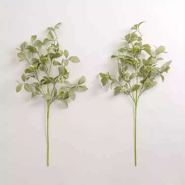 New! Greenery and Flower Bud Stems, Set of 2 | Kirkland's Home