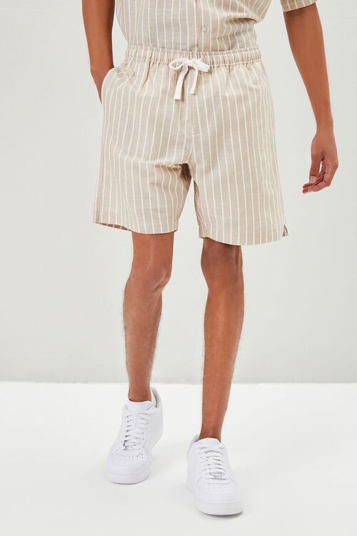 Pinstriped Linen-Blend Shorts | Forever 21 (US)