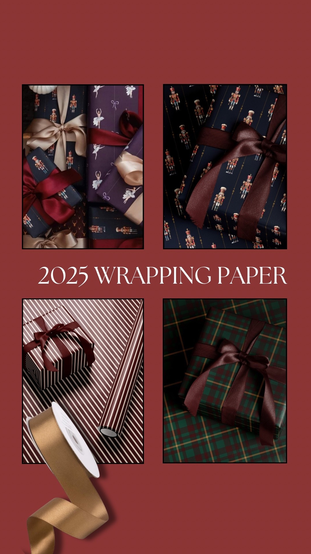 I linked both ribbons I use every year! I buy the 1.5 inch for larger presents and the 1 inch for the smaller ones. 

#LTKHoliday #LTKGiftGuide