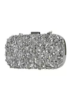 Jessica McClintock Janielle Confetti Beading Minaudière Clutch | Belk
