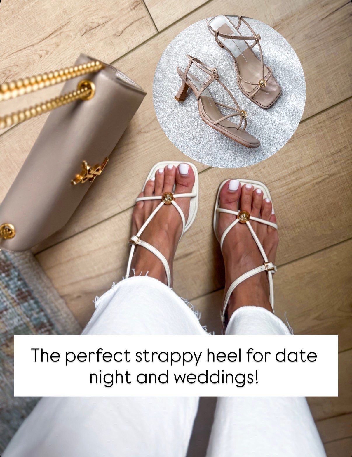 The perfect straply heel for weddings and date nights! TTS for me. Spring outfits. Wedding guest outfits. Spring wedding guest. Date night outfits. 

#LTKPetite #LTKWedding #LTKootd