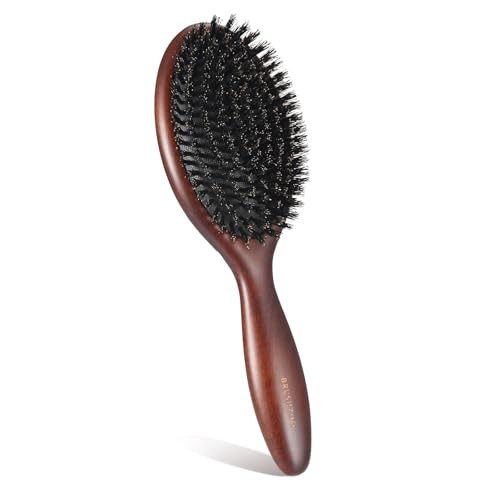 O BRUSHZOO Hair Brushes for Women Men Kid, Boar Bristle Hair Bristle for Thin Fine Short Normal Hair, Natural HairBrush Keep Hair Healthy Restore Shine | Amazon (US)
