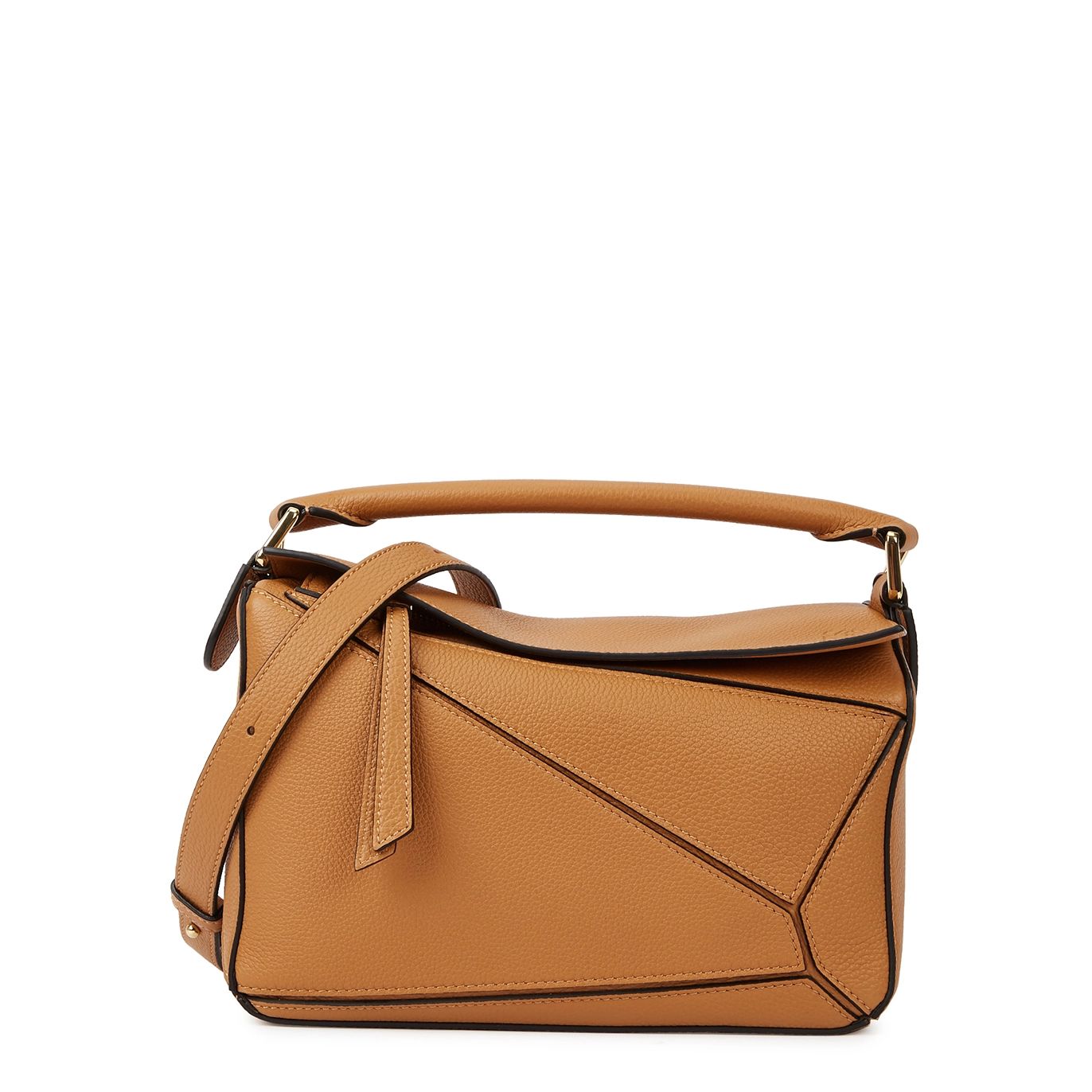 Loewe Puzzle Small Brown Leather Cross-body Bag - Caramel | Harvey Nichols (Global)