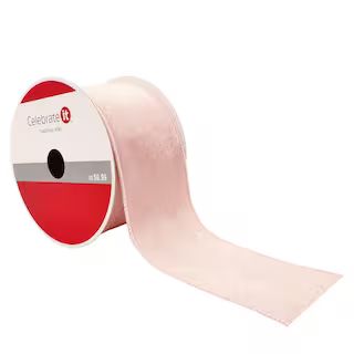 2.5" Velvet Wired Pink Ribbon by Celebrate It™ Christmas | Michaels Stores