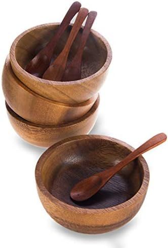 BestySuperStore mini Acacia Wood Bowl in small size for Condiments, Dip Sauce, Nuts, Candy, Fruit... | Amazon (US)