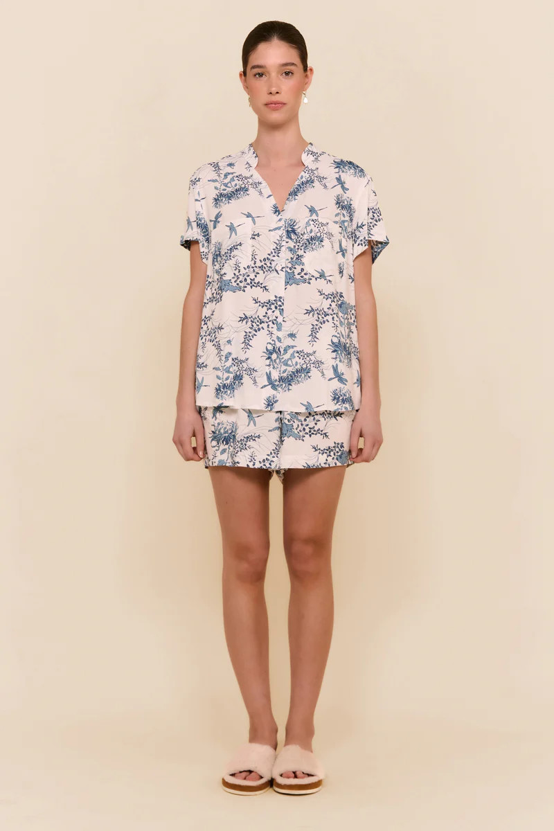 Maggie Pyjama Set - Summer Toile - Aegean Blue | Piyama