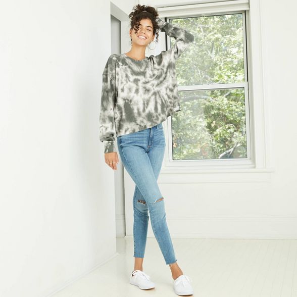 Women's Long Sleeve Boxy Waffle Knit T-Shirt - Wild Fable™ | Target