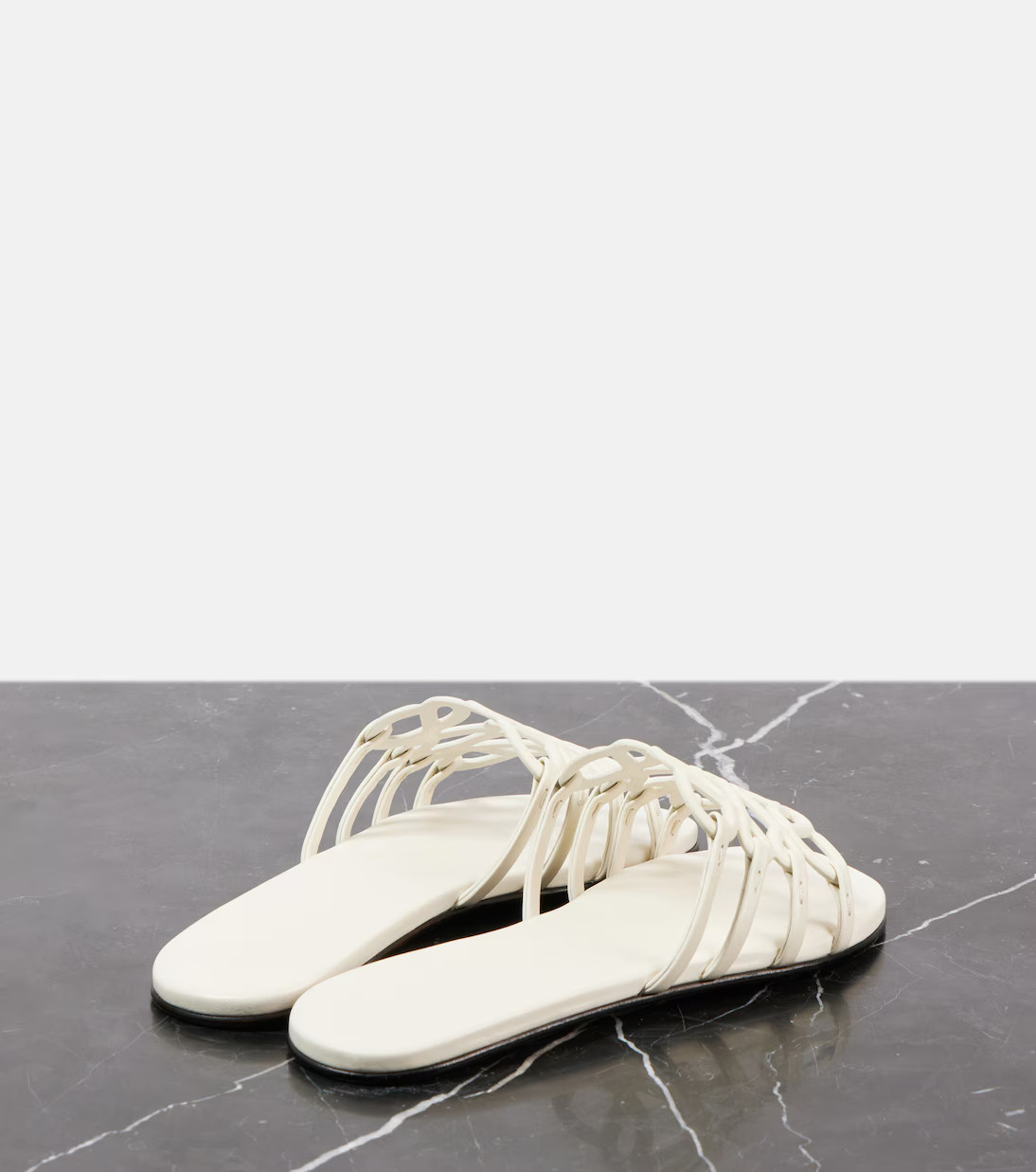 Petal Anagram leather slides | Mytheresa (US/CA)