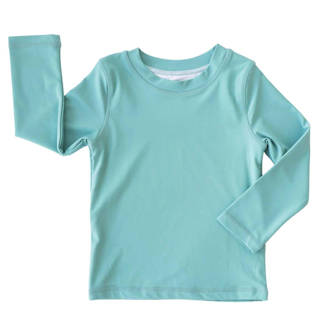 Long Sleeve Rash Guard Shirt | Wave Blue | Caden Lane