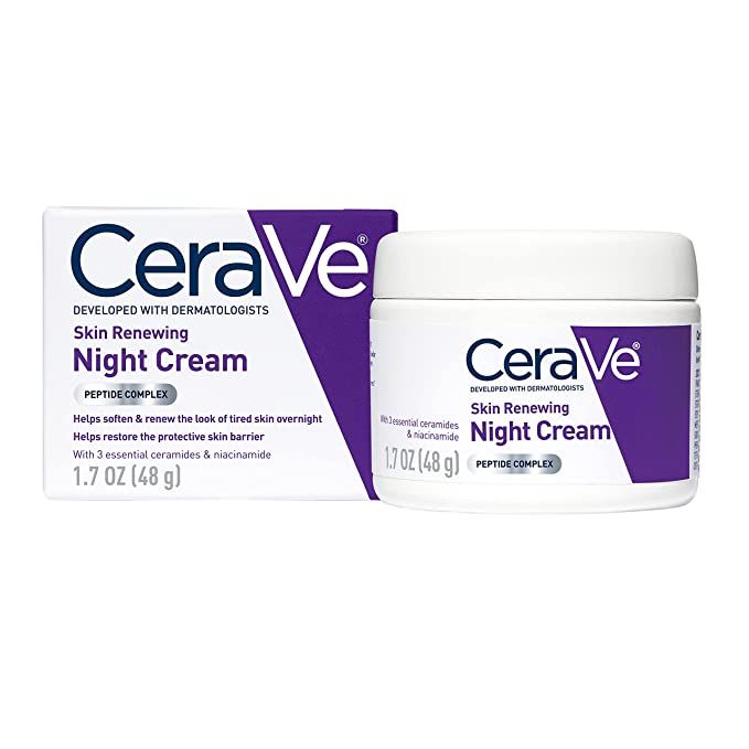 CeraVe Skin Renewing Night Cream | Niacinamide, Peptide Complex, and Hyaluronic Acid Moisturizer ... | Amazon (US)