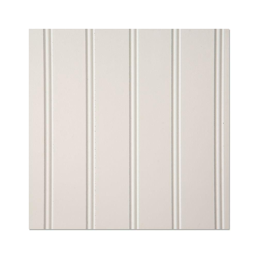 3/16 in. x 32 in. x 48 in. White True Bead Wainscot Panel | The Home Depot