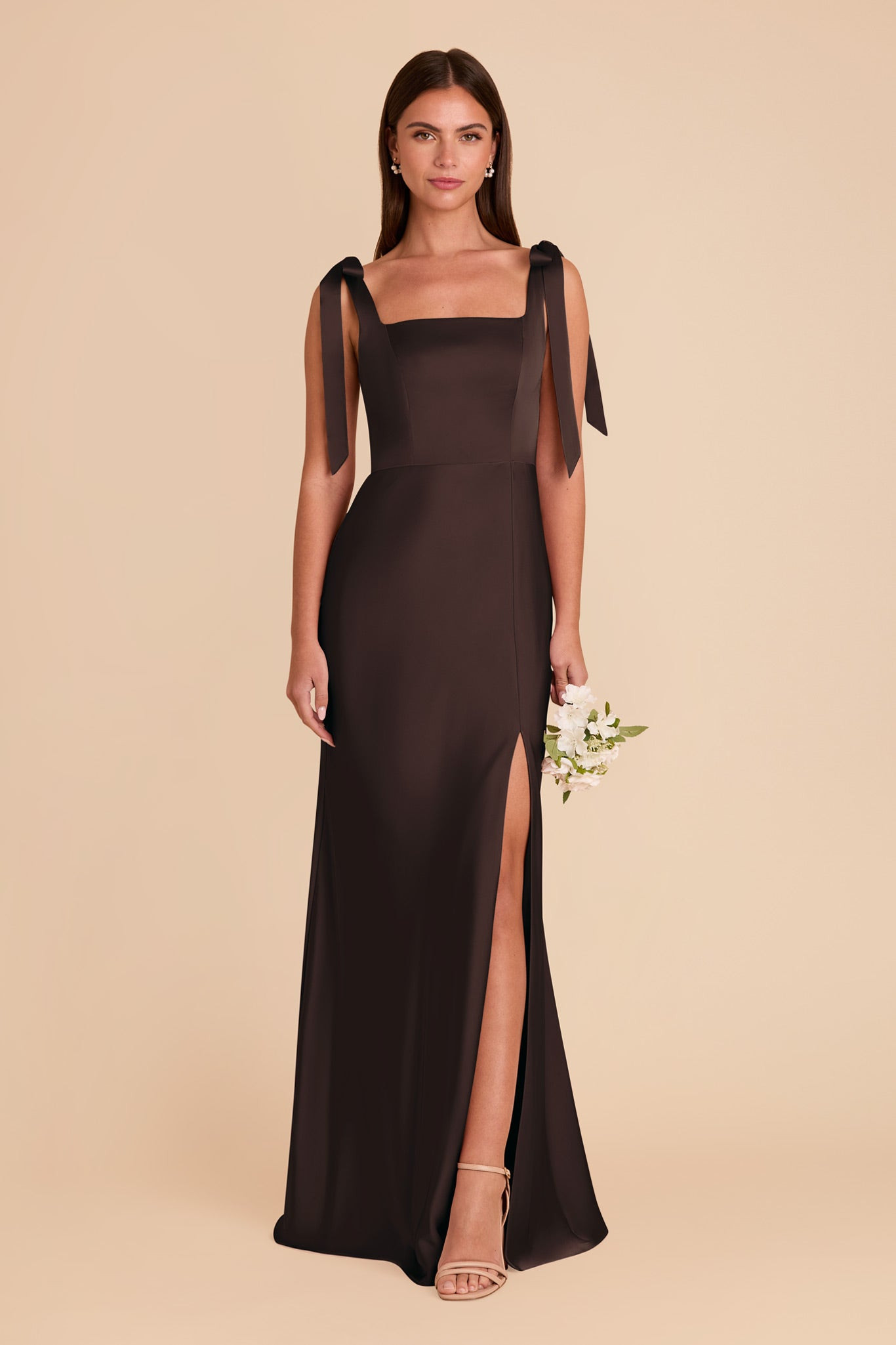 Alex Espresso Alex Matte Satin Bridesmaid Dress | Birdy Grey | Birdy Grey