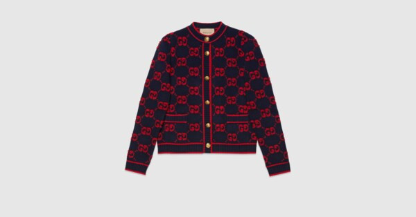 GG wool bouclé jacquard cardigan | Gucci (US)