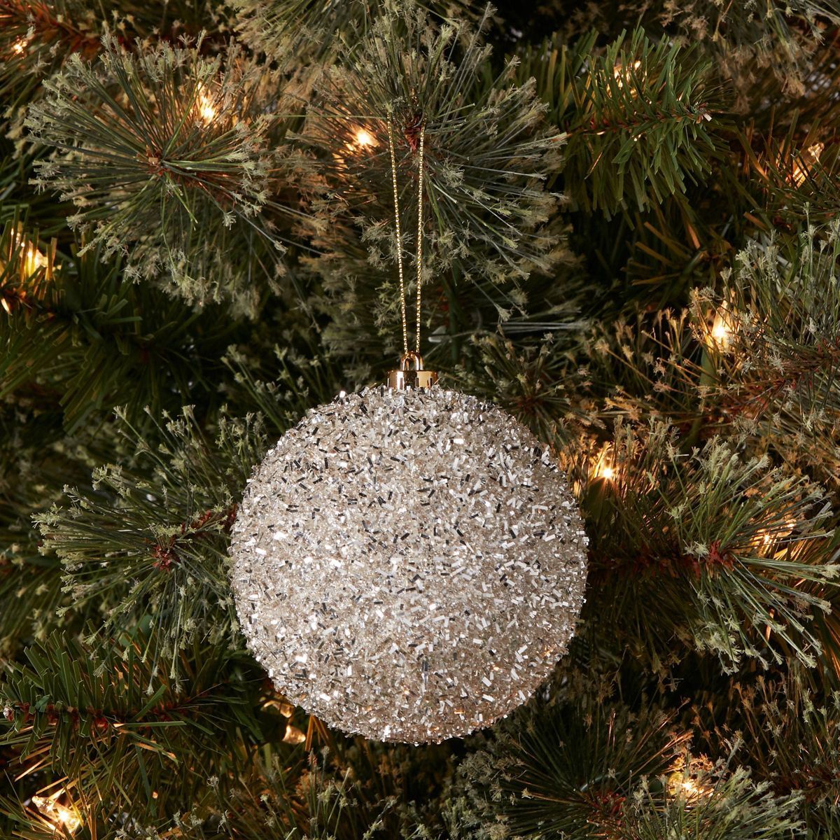 Tinsel Ball Christmas Tree Ornament Champagne - Wondershop™ | Target