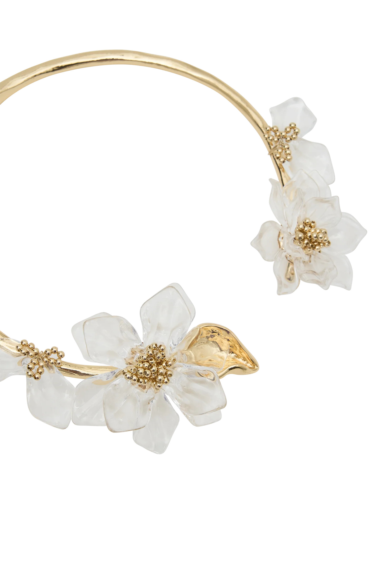 Naomi Acrylic Flower Necklace - Gold | MESHKI US