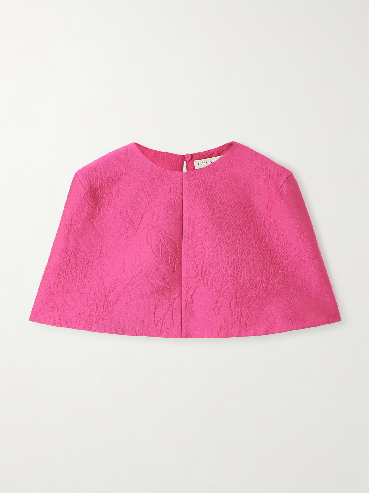 Emilia Wickstead - Virginie Cloqué Cape - Bright pink | NET-A-PORTER (UK & EU)