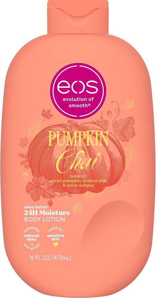 eos Shea Better Body Lotion, Pumpkin Chai, 24-Hour Moisture, 16 fl oz | Amazon (US)