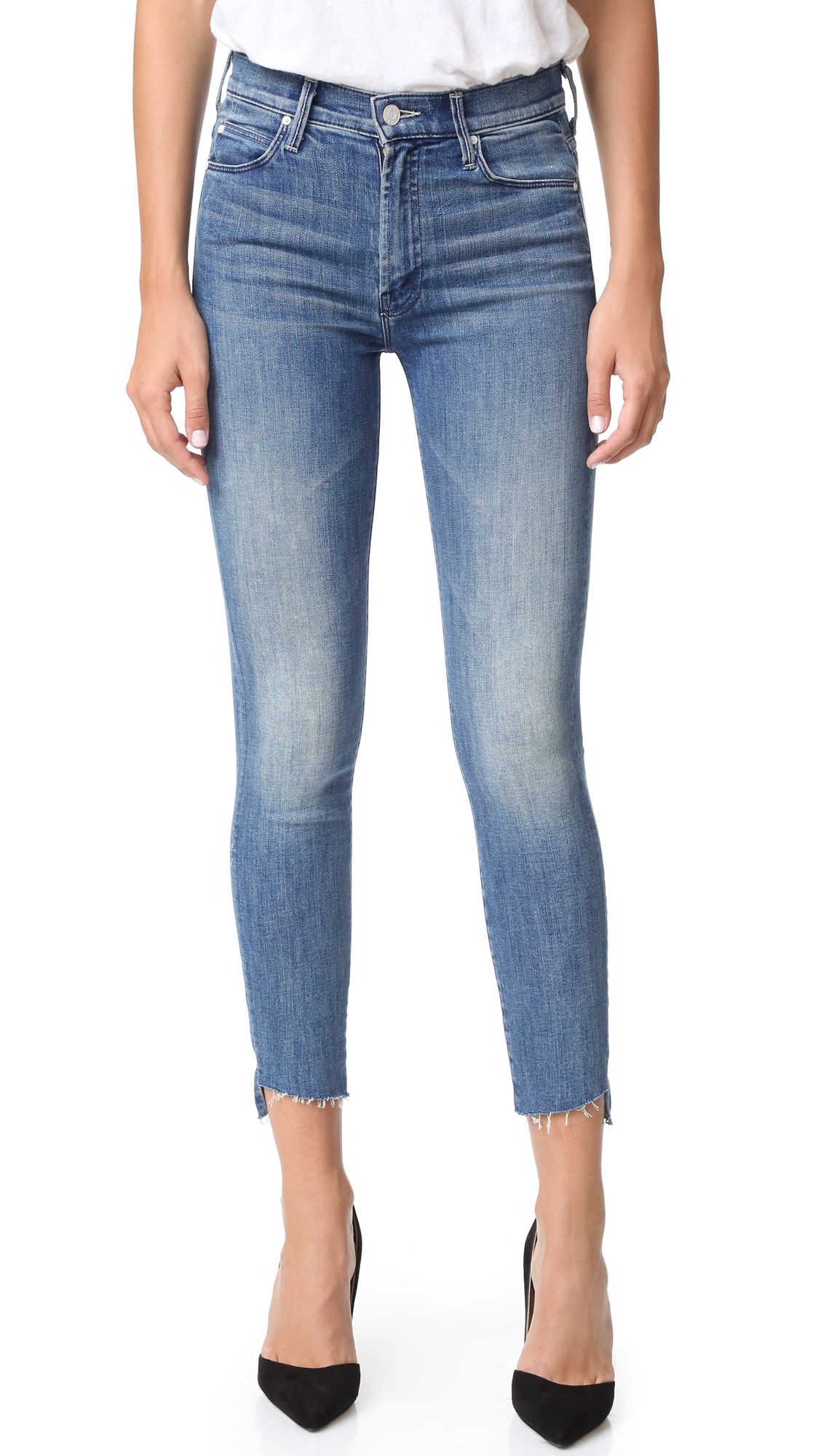 The Stunner Zip Ankle Step Fray Jeans | Shopbop