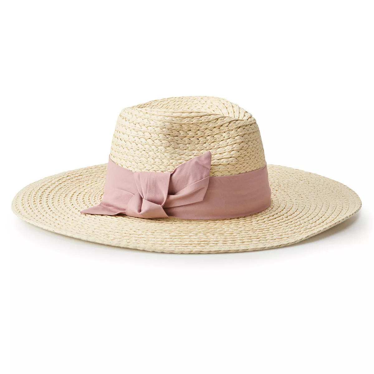 Women's LC Lauren Conrad Woven Paper Fedora with Bow | Kohl's