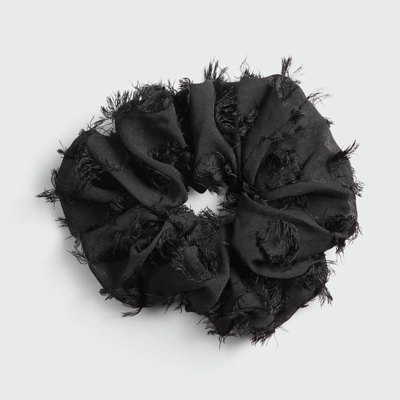 Brunch Scrunchie - Frayed Black | Kitsch