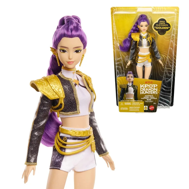 KPop Demon Hunters HUNTR/X Rumi \u201cGolden\u201d Singing Doll in Removable Outfit & 5 Posable J... | Walmart (US)