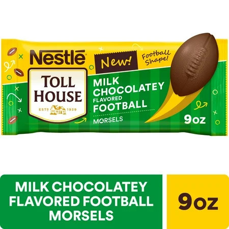 Nestle Toll House Football Morsels, Milk Chocolatey Flavored Baking Chips, Chocolate Chips 9 oz | Walmart (US)