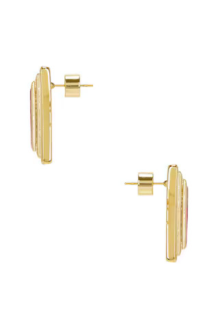Heaven Mayhem Plaza Earrings in Gold & Burgundy from Revolve.com | Revolve Clothing (Global)