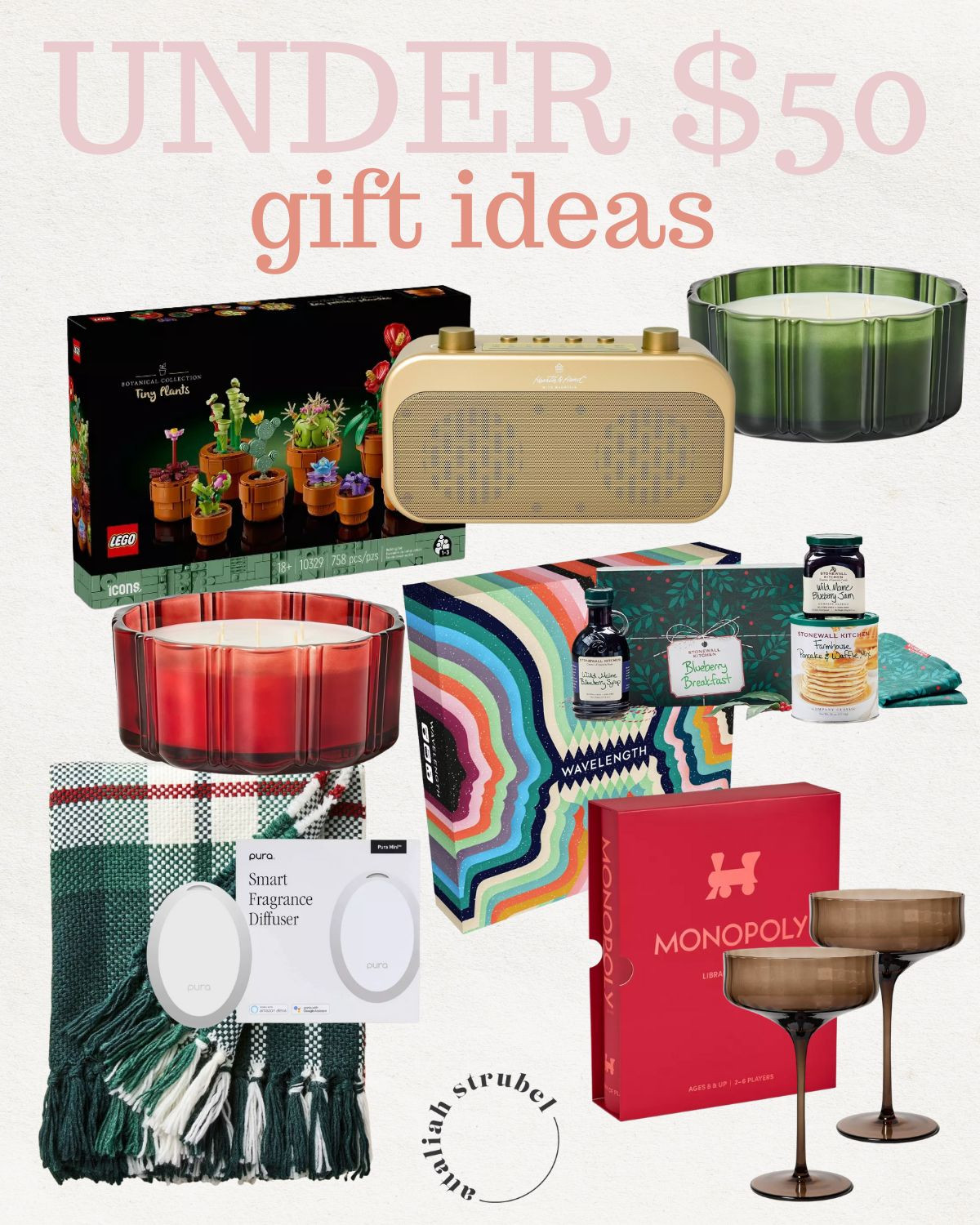 Gift ideas under $50! Target gift ideas. Lego plants. Bluetooth speaker. Candle. Board games. Throw blanket. Pura diffuser. 

 #LTKGiftGuide #LTKHome #LTKFindsUnder50